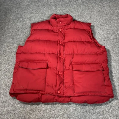 Cabela's Premier Northern Goose Down Vest Mens XL Fleece Lined Puffer Red - Image 1 of 4