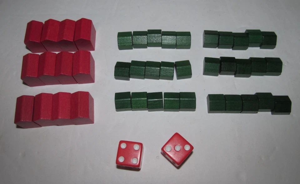 Monopoly Vintage Madera 12 Hoteles Rojos, 30 Invernaderos y 2 Piezas de Juego de Dados Rojos Foto 1 de 1