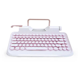 RYMEK Typewriter Style Mechanical Wired & Wireless Keyboard with Tablet Stand... - Picture 1 of 5