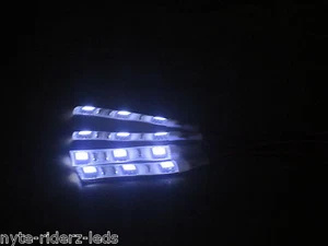 BLANCO 5050 SMD LED 4 TIRAS 3 LEDS CADA UNO SE ADAPTA MINI-COOPER LOTUS TOTAL 12 LEDS - Imagen 1 de 4