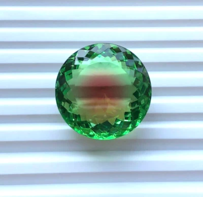 75.90 Cts Bi-Color Doublet Tourmaline Faceted 28x28x15 MM Tourmaline Gemstone - Image 1 of 4