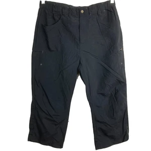 Pantalone Columbia Donna Tg M Nero Crop Capri Escursionismo Elasticizzato Tasche Activewear - Foto 1 di 9