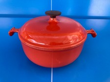 Le Creuset Cocotte EN Fonte RONDE Vintage DESIGN LA MAMA ENZO MARI MARRON N°20