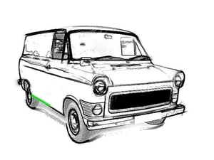 Reparaturblech - Laderaumeinstieg rechts für Ford Transit MK I und MK II - Bild 1 von 4
