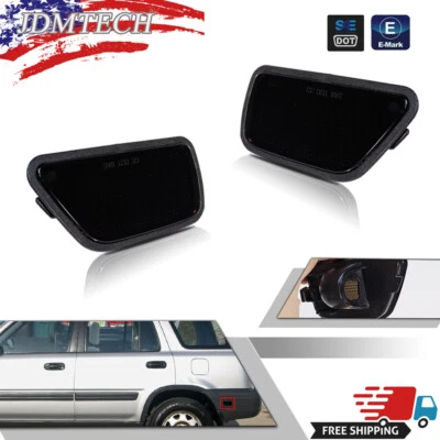 Reflector de marcador lateral para parachoques trasero Euro negro ahumado para Honda CR-V CRV 1997-2001 Foto 1 de 4