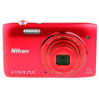 Nikon Coolpix S3400 20.05Mp 7X Zoom Lens Digital Camera Red