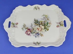 Bandeja de porcelana pintada a mano de colección Haas & Czjzek Faust Heirloom República Checa - Imagen 1 de 6