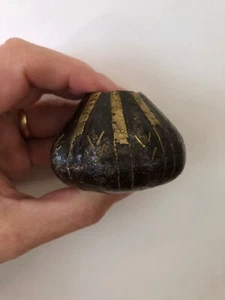 Medieval Iron Mace Head with Gold Inlaid Linear Decorations 14th Century CE - Picture 1 of 13
