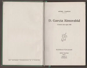 Arturo Campion D. Garcia Almorabid: Cronica Del Siglo XIII - Imagen 1 de 2