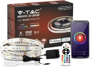 LED Strip Lights Lighting Tape Colour Changing 5M Remote, App Control Ip65 Tape - Picture 1 of 8