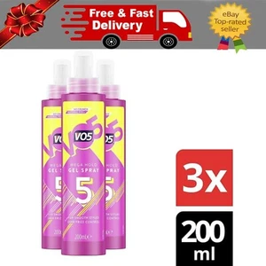 VO5 Mega Hold Hair Styling Gel Spray 200 ml-pack-3 - Picture 1 of 6