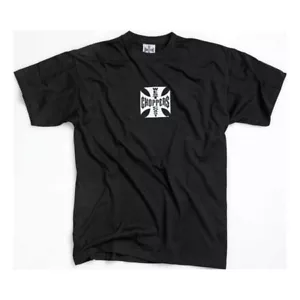 WEST COAST CHOPPERS ORIGINAL CROSS T-SHIRT BLACK/WHITE LOGO **BRAND NEW** - Picture 1 of 4