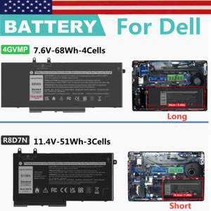 R8D7N/4GVMP Battery For Dell Precision 3540 3550 Latitude 5400 5410 5500 5510 - Picture 1 of 17