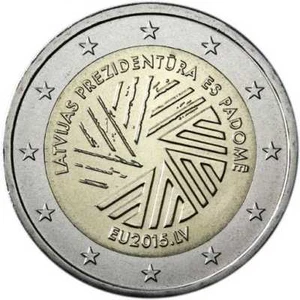 2 euro commemorativo Lettonia 2015 - Presidenza consiglio - Imagen 1 de 1