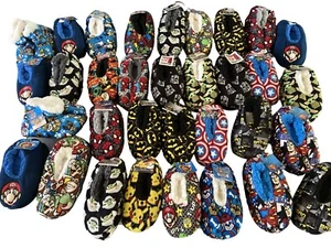 Toddler Boys or Girls ~ 2 Pack ~ Plush Slippers . Disney, Nick, Nintendo, Marvel - Picture 1 of 20