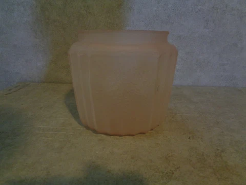 ANTIQUE FLORAL PINK FROSTED GLASS CEILING LAMP GLOBE 5 IN. BASE !!!! Cover