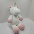Kellytoy Pink White Unicorn Stuffed Animal Plush 12" Baby Rattle Zoo Soft