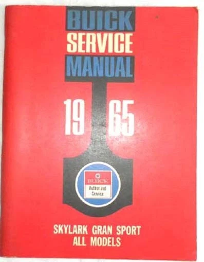1965 MANUAL DE REPARO BUICK SERVICE SKYLARK GRAN SPORT ORIGINAL  - Imagem 1 de 1