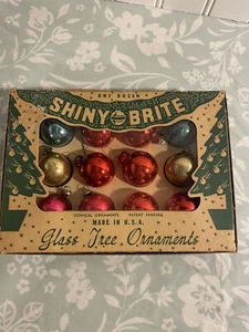 Vintage Shiny Brite Mini Ornaments - Picture 1 of 6