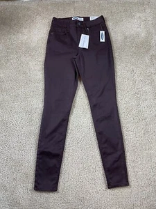 Old Navy Rockstar Super Skinny Jegging High Rise Maroon Women’s Size 2 NWT - Picture 1 of 8