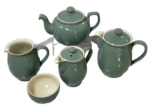Tetera Denby Bourne Manor cafetera jarra de agua caliente jarra de leche azucarero verde - Imagen 1 de 22