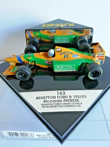 Onyx 1:43 Benetton Ford B192/93 #6 Riccardo Patrese 1993 Fórmula 1 ONYX 163 - Imagen 1 de 13