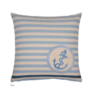 pad Kissenhülle Sea 50 x 50 cm maritim Anker blau und Streifen mit RV Baumwolle - Bild 1 von 4