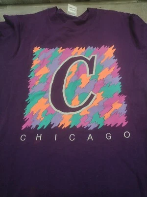 Chicago Vintage Single Stitch Graphic Print Tshirt Size Small Vibrant Colors  - Image 1 of 4