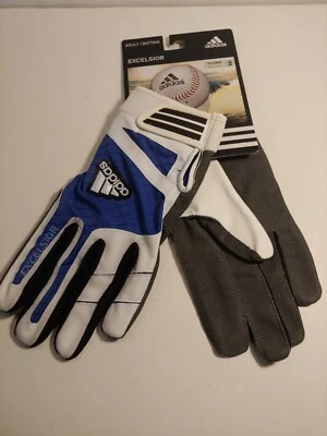 Guantes adidas. Guantes de bateo unisex para adultos. Azul real, blanco. Talla XXL. Nuevo. Foto 1 de 4