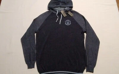 Buffalo David Bitton  Sweater Hoodie  Men's Large  Wolcott Midnight BLUE  NWT$89 - Image 1 of 4