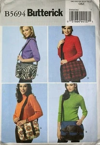 Butterick Sewing Pattern B5694 Cross Body Bag Messenger Bags 4 Lined Bags Uncut - Picture 1 of 2