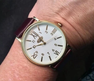 Woman's/Men’s Cambridge Quartz Watch With Brown Band Works - Picture 1 of 9