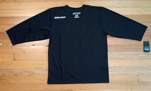 Bauer Team Black Hockey Jersey Boys Sweater Youth Blank Practice Ice Logo s - Picture 1 of 8