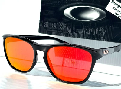 NUEVO Gafas de sol Oakley MANORBURN negras brillantes polarizadas Galaxy Rubí 9479-05 Foto 1 de 4