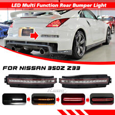 For 2003-2009 Nissan 350Z Clear Lens Dynamic LED Turn Signal Backup Brake Light