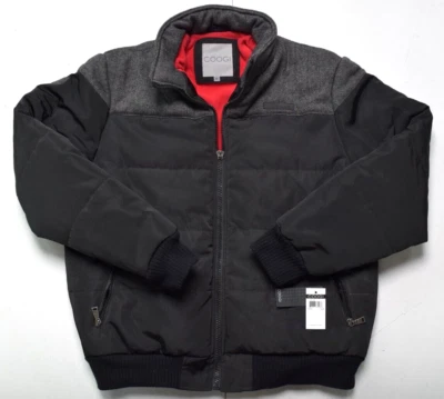 Chaqueta acolchada Coogi vintage mezcla de lana diseño espiga XL rara Y2K Foto 1 de 4