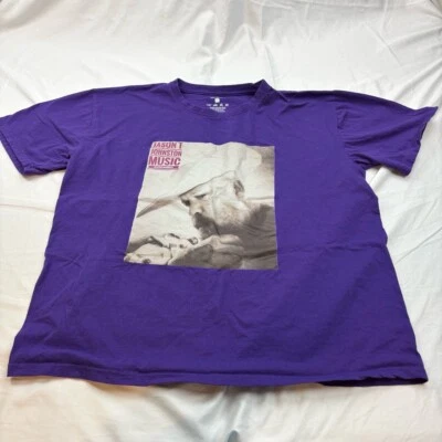 Men's Size XL Jason T Johnson Chasing Rainbows Purple Music Print 100% Cotton - Image 1 of 4