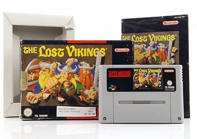 Super Nintendo Spiel : The Lost Vikings - SNES Modul Anleitung OVP PAL NOE/SFRG - Bild 1 von 4