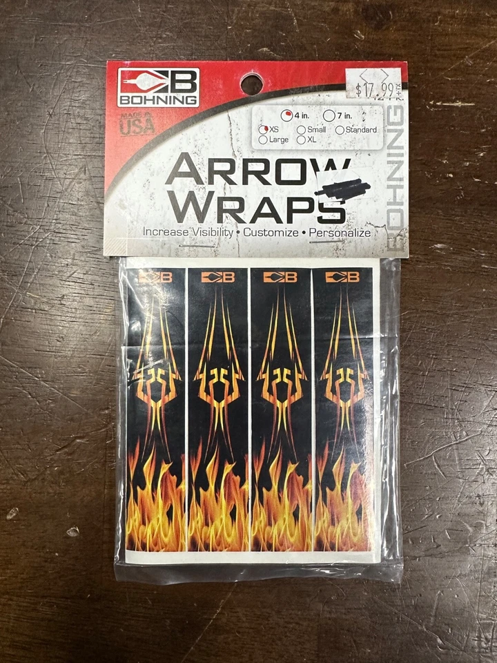 Bohning 501041TF Tribal Flame 12-Pack Archery Vinyl 7" Arrow Wrap