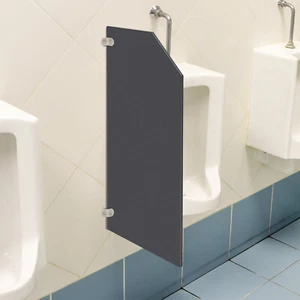 Urinal Partition Wall Toilet Partition Wall Mounted Men Urinal Partition Black - Picture 1 of 10