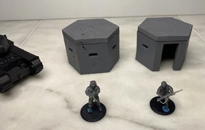 Bolt Action: WWII British Type 22 Bunkers x2 (28mm Scale) - Picture 1 of 7