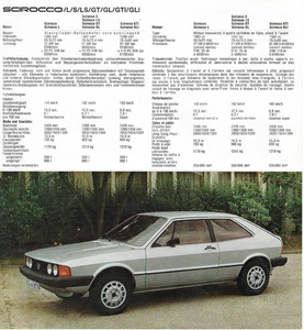 Autoprospekt  KARMANN SCIROCCO L/S/LS/GT/GL/GTi/GLi - Bild 1 von 1