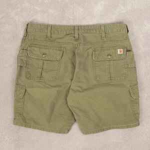 Carhartt Vintage Cargo Shorts W34 WORKWEAR 14 Women's Khaki Green Utility - Picture 1 of 6