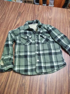 Eddie Bauer Kids Snap Up Plaid Fleece Jacket Boys Size 4 / 5 - Picture 1 of 6