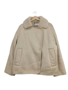 ZARA Chaqueta de piel sintética Mujeres Chaqueta Talla EU 34 blanco puro - Imagen 1 de 6