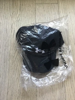 Under Armour Launch 黑色轻便帽子女式多发包裹式新品 — 第 1/2 张图片