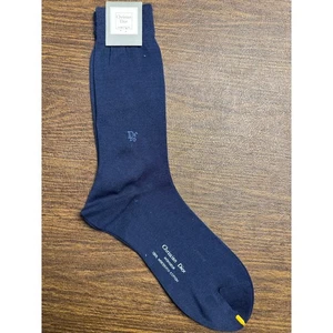Neu mit Etikett Christian Dior Monsieur Anzugsocken mercerisierte Baumwolle marineblau für Herren - Bild 1 von 4