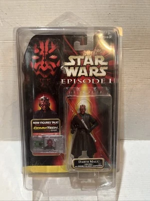 De colección Hasbro Star Wars-Episodio 1 TPM Commtech. Darth Maul Jedi Duel 1999 nuevo en caja Foto 1 de 4