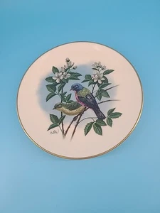 Plato de pájaro Gorham pintado Bunting y la mora Don Balke - Imagen 1 de 7