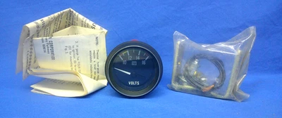 Vintage 1970s 1980s NOS Stewart Warner Voltmeter Gauge 2-1/16" Made in USA - Image 1 of 4